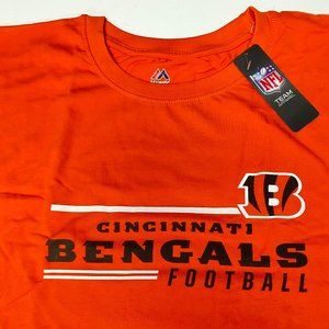 Cincinnati Bengals Majestic Line of Scrimmage Orange T-Shirt Big & Tall 5XL